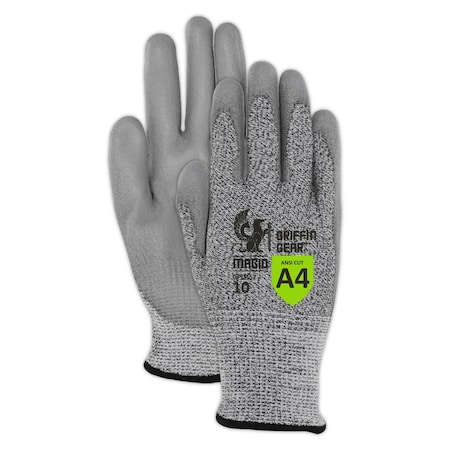 Magid Cut-Resistant Coated Gloves, Cut Level A4 , Polyurethane 1 PR GPD452-10